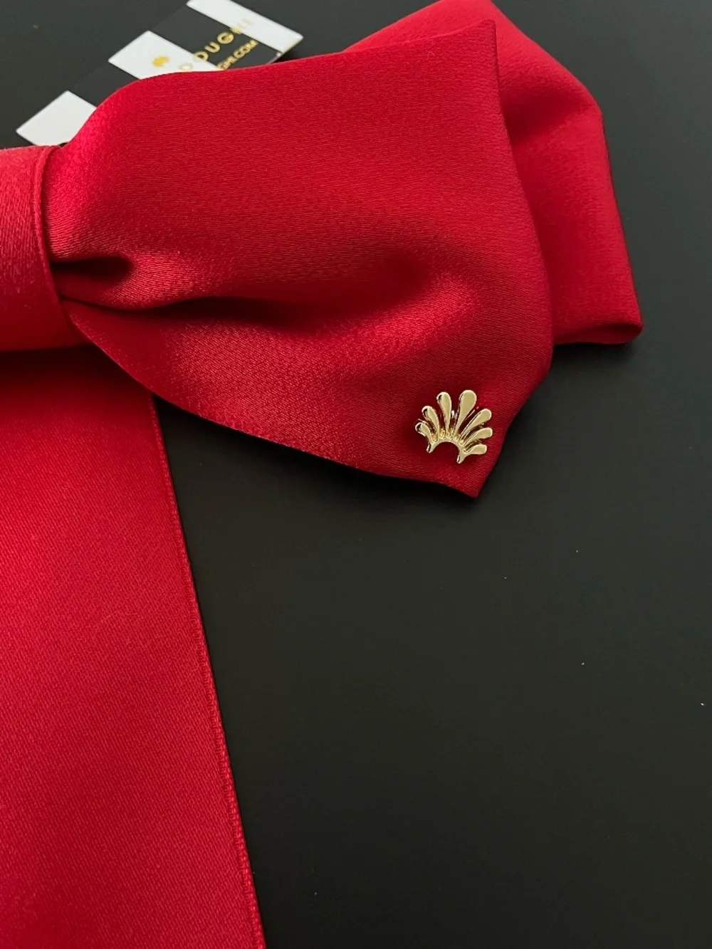 NWT LELE SADOUGHI | Elegant Crimson Jane Bow Barrette in Crimson Red | O/S
